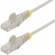 StarTech.com 3 ft CAT6 Cable - Slim CAT6 Patch Cord - Gray - Snagless RJ45 Connectors - Gigabit Ethernet Cable - 28 AWG - LSZH (