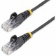StarTech.com 6ft CAT6 Cable - Slim CAT6 Patch Cord - Black - Snagless RJ45 Connectors - Gigabit Ethernet Cable - 28 AWG - LSZH (