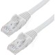 StarTech.com 6in CAT6 Ethernet Cable - White Snagless Gigabit - 100W PoE UTP 650MHz Category 6 Patch Cord UL Certified Wiring/TI