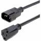 StarTech.com 1ft (0.3m) Power Extension Cord, IEC C14 to NEMA 5-15R, 10A 125V, 18AWG, Black, Outlet Extension Cable for Power Su
