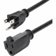 StarTech.com 15ft (4.5m) Power Extension Cord, NEMA5-15R to NEMA5-15P Black Extension Cord, 13A 125V, 16AWG, Computer Power Exte