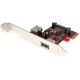 StarTech.com 2 port PCI Express SuperSpeed USB 3.0 Card with UASP Support - 5Gbps - 1 Internal 1 External - Add one internal and