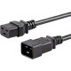StarTech.com 10ft (3m) Heavy Duty Extension Cord, IEC C19 to IEC C20 Black Extension Cord, 15A 250V, 14AWG, Heavy Gauge Power Ca