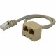 StarTech.com 2-to-1 RJ45 Splitter Cable Adapter - Network splitter - RJ-45 (M) - RJ-45 (F) - Connect two 10/100 Ethernet devices