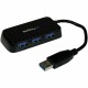 StarTech.com Portable 4 Port SuperSpeed Mini USB 3.0 Hub - 5Gbps - Black - Add four USB 3.0 ports to your notebook or Ultrabook 