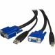 StarTech.com 15 ft 2-in-1 Universal USB KVM Cable - KVM Cable - 15 ft - 1 x Type B, 1 x D-Sub (HD-15), 1 x Type A, 1 x D-Sub (HD