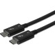 StarTech.com 2.6ft (80cm) Thunderbolt 3 Cable, 40Gbps, 100W PD, 4K/5K Video, Thunderbolt-Certified, Compatible w/ TB4/USB 3.2/Di