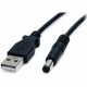 StarTech.com 2m USB to Type M Barrel Cable - USB to 5.5mm 5V DC Cable - Charge your 5V DC devices from your computer through a U