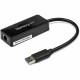 StarTech.com USB 3.0 to Gigabit Ethernet Adapter NIC w/ USB Port - Black - Add a Gigabit Ethernet port and a USB 3.0 pass-throug