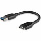 StarTech.com 15cm (6in) Short Slim SuperSpeed USB 3.0 (5Gbps) A to Micro B Cable - M/M - Minimize clutter and position your USB 