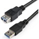 StarTech.com 2m Black SuperSpeed USB 3.0 (5Gbps) Extension Cable A to A - M/F - Extend your SuperSpeed USB 3.0 cable by up to an