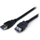 StarTech.com 6 ft Black SuperSpeed USB 3.0 (5Gbps) Extension Cable A to A - M/F - Extend your USB 3.0 SuperSpeed cable by up to 