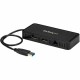 StarTech.com USB 3.0 Mini Dock - Dual Monitor USB Type-A Laptop Docking Station - DisplayPort 4K 60Hz & Gigabit Ethernet - 1' (3