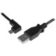 StarTech.com 2m 6 ft Left Angle Micro-USB Charge-and-Sync Cable M/M - USB 2.0 A to Micro-USB - 24 AWG - Charge power-hungry mobi