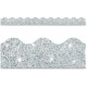 Trend Sparkle Board Trimmers - Rectangle Topped With Waves Shape - Pin-up - 0.10" Height x 2.25" Width x 390" Length - Silver - 