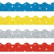 Trend Sparkle Terrific Trimmers Borders - 130 Shape - Blue, Silver, Yellow, Red - 1 / Set