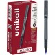 uniball Deluxe Rollerball Pens - Micro Pen Point - 0.5 mm Pen Point Size - Blue - Gray Barrel - 1 Dozen