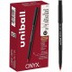 uniball Onyx Rollerball Pens - Micro Pen Point - 0.5 mm Pen Point Size - Red - Metal Tip - 1 Dozen