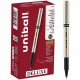 uniball Deluxe Rollerball Pens - Fine Pen Point - 0.7 mm Pen Point Size - Black - Champagne Barrel - 1 Dozen