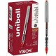 uniball Vision Rollerball Pens - Fine Pen Point - 0.7 mm Pen Point Size - Red - 1 Dozen