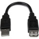 StarTech.com 6in USB 2.0 Extension Adapter Cable A to A - M/F - Extends the length your current USB device cable by 6 inches - 6