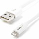 StarTech.com 2m (6ft) Long White AppleÂ 8-pin Lightning Connector to USB Cable for iPhone / iPod / iPad - Charge and Sync your A