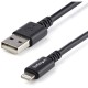 StarTech.com 3m (10ft) Long Black AppleÂ 8-pin Lightning Connector to USB Cable for iPhone / iPod / iPad - Charge and Sync your 