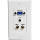 StarTech.com 15-Pin Female VGA Wall Plate with 3.5mm and RCA - White - Add an in-wall VGA port with audio, for a neat, professio