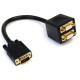 StarTech.com 1 ft VGA to 2x VGA Video Splitter Cable - M/F - Mirror the output from a VGA source to two VGA displays. - vga spli