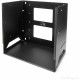 StarTech.com 2-Post 8U Open Frame Wall Mount Network Rack with Built-in Shelf and Adjustable Depth, Computer Rack for IT Equipme