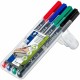 Lumocolor Quick-drying Fine Point Permanent Markers - Fine Marker Point - 0.6 mm Marker Point Size - Red, Blue, Green, Black - B
