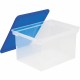 Storex Plastic File Tote Storage Box - Internal Dimensions: 15.50" Length x 12.25" Width x 9.25" Height - External Dimensions: 1