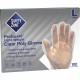 Safety Zone Clear Powder Free Polyethylene Gloves - Large Size - Clear - Die Cut, Heat Sealed Edge, Embossed Grip, Latex-free, S