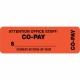 Tabbies CO-PAY Wrap Labels - "Collect at Time of Visit, Attention Office Staff: Co-Pay" - 3" Width x 1" Length - Rectangle - Flu