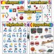 Trend Kindergarten Learning Chart - Theme/Subject: Learning - Skill Learning: Shape, Number, Color, Alphabet, Opposite - 3-6 Yea
