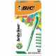 BIC Brite Liner Highlighters - Chisel Marker Point Style - Fluorescent Green Water Based Ink - 1 Dozen