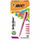 BIC Brite Liner Highlighters - Chisel Marker Point Style - Fluorescent Pink Water Based Ink - 1 Dozen
