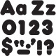 Trend Black 4" Casual Combo Ready Letters Set - Skill Learning: Number, Alphabet, Symbol - 20 x Number, 82 x Lowercase Letters, 