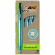 BIC Ecolutions Ballpoint Pen - Medium Pen Point - 1 mm Pen Point Size - Refillable - Retractable - Black - Semi Clear Barrel - 1