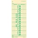 TOPS Named Days Time Cards - 3.50" x 9" Sheet Size - Yellow - Manila Sheet(s) - Green Print Color - 100 / Pack