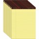 Ampad Gold Fibre Premium Rule Writing Pads - Letter - 50 Sheets - Watermark - Stapled/Glued - 0.34" Ruled - 16 lb Basis Weight -