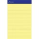 Ampad Perforated Ruled Pads - 50 Sheets - Stapled - 0.28" Ruled - 5" x 8" - Dark Blue Binding - Chipboard Backing, Sturdy Back, 