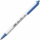 BIC Clic Stic Retractable Ballpoint Pens - Medium Pen Point - Round Pen Point Style - Retractable - Blue - Clear Barrel - 1 Doze