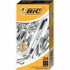 BIC Clic Stic Fashion Retractable Ball Point Pen, Black, 24 Pack - 1 mm Pen Point Size - Retractable - Black - 24 Pack