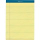 TOPS Letr-Trim Perforated Narrow Ruled Canary Legal Pads - 100 Sheets - Double Stitched - 0.25" Ruled - 16 lb Basis Weight - 8 1