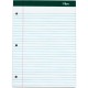 TOPS Docket 3-hole Punched Legal Ruled Legal Pads - 100 Sheets - Double Stitched - 0.34" Ruled - 16 lb Basis Weight - 8 1/2" x 1