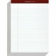 TOPS Docket Gold Legal Ruled White Legal Pads - 50 Sheets - Double Stitched - 0.34" Ruled - 20 lb Basis Weight - 8 1/2" x 11 3/4