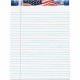 TOPS American Pride Writing Tablets - 50 Sheets - Strip - 0.34" Ruled - 16 lb Basis Weight - 8 1/2" x 11 3/4" - White Paper - Bl