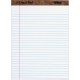 TOPS Letr-trim Perforated Legal Pads - 50 Sheets - Double Stitched - 0.34" Ruled - 16 lb Basis Weight - 8 1/2" x 11 3/4" - White