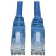 Eaton Tripp Lite Series Cat6 Gigabit Snagless Molded (UTP) Ethernet Cable (RJ45 M/M), PoE, Blue, 50 ft. (15.24 m) - Category 6